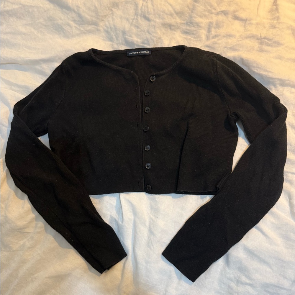 Brandy Melville Black Cropped Sweater